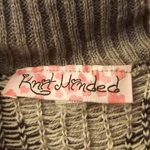 Knit minded, long Sweater Black white gray - Picture 2 of 2